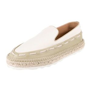 🆕 Bottega Veneta | Canvas Colorblock Pattern Espadrilles White Cream 35 New